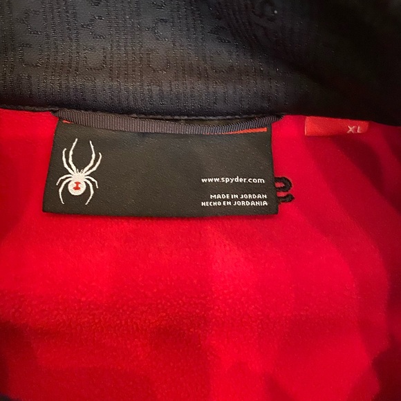 Spyder Men's Red and Black Zip-Up jacket - Picture 2 of 9